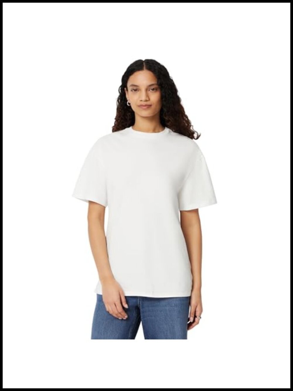 Oversized Fit Short Sleeve Crewneck T-Shirt Cotton Blend